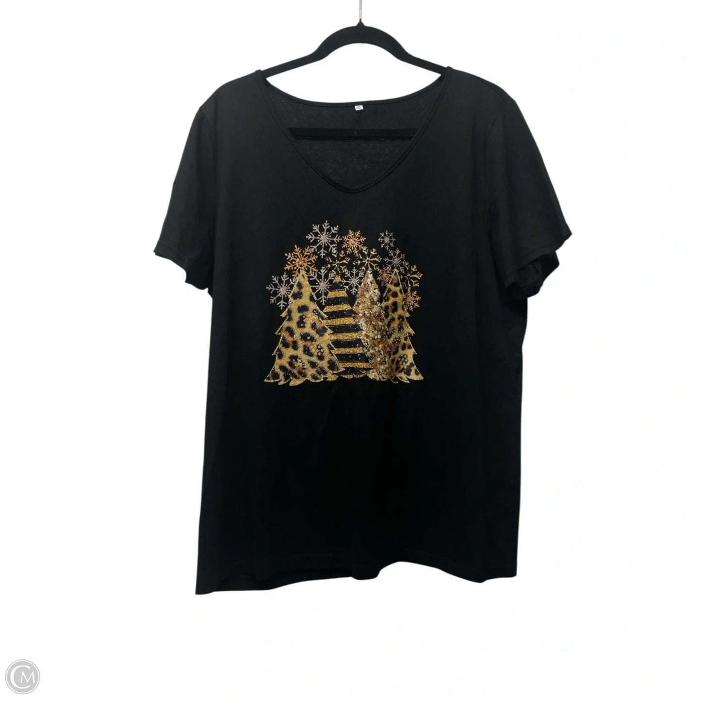 Top Short Sleeve Basic By Clothes Mentor In Black, Size: 2x