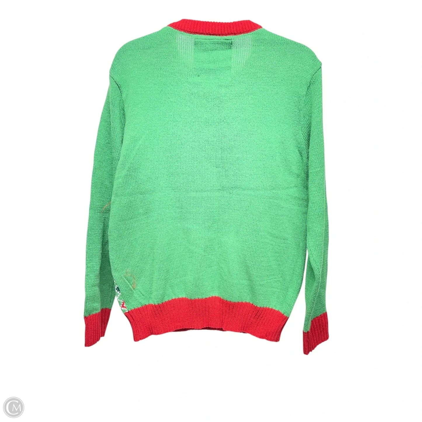 Sweater By Clothes Mentor In Green & Red, Size: L