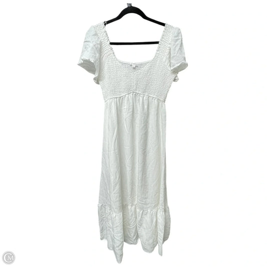 Dress Casual Midi By Blu Pepper In White, Size: L