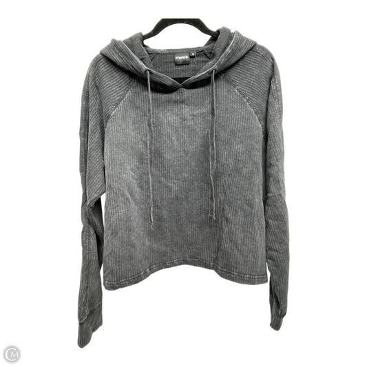Sweatshirt Hoodie By Mono B In Grey, Size: M