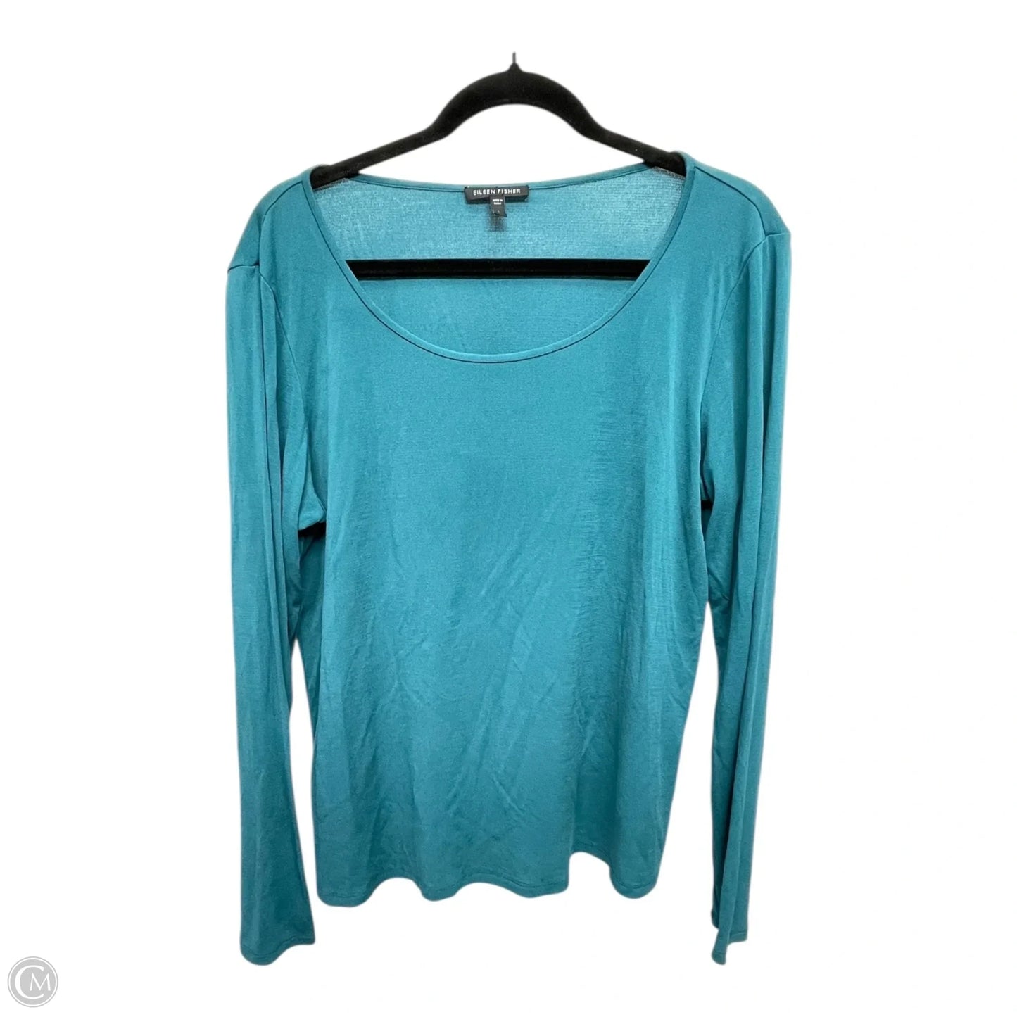 Top Long Sleeve By Eileen Fisher In Teal, Size: L
