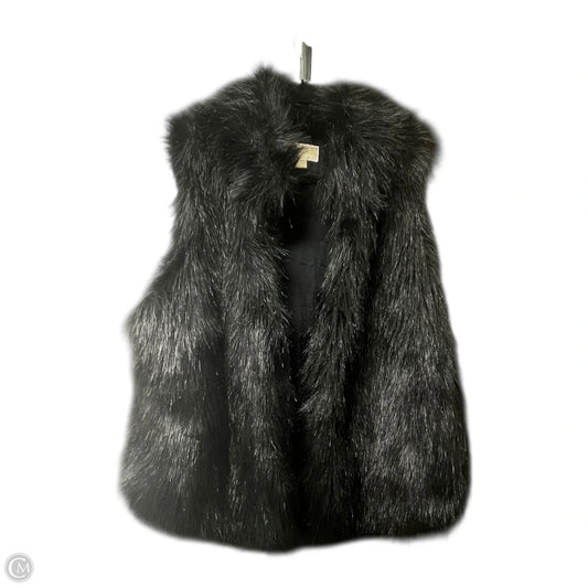 Vest Faux Fur & Sherpa By Michael By Michael Kors In Black, Size: 3x