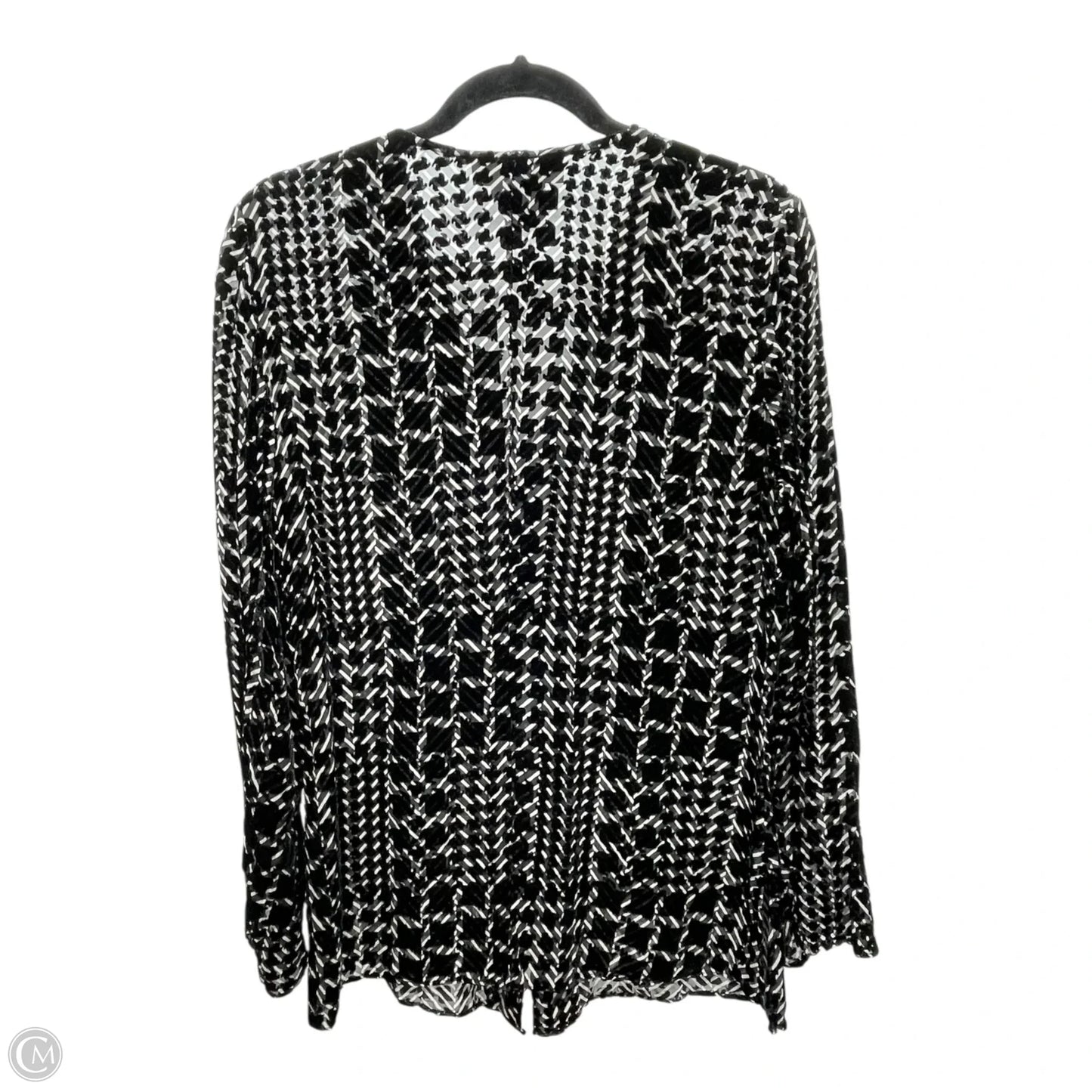 Cardigan By Peck And Peck In Black & White, Size: M