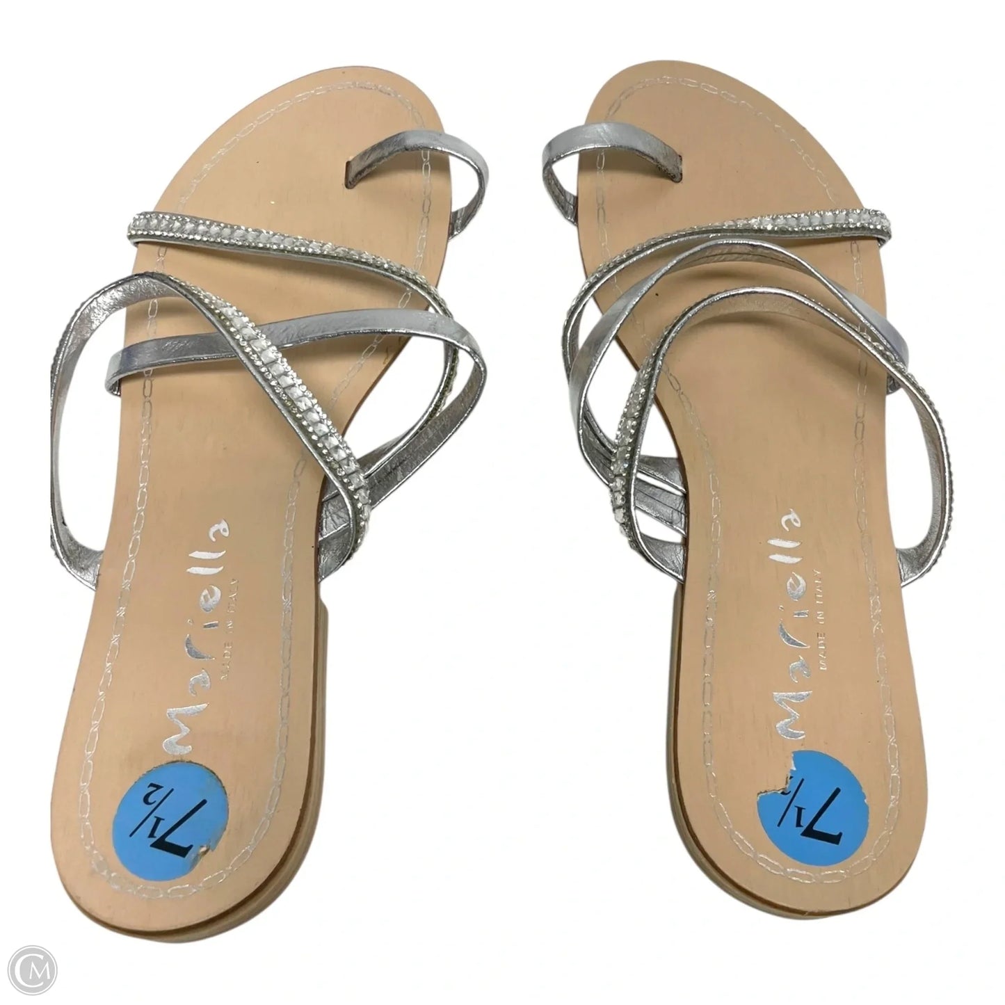 Sandals Flats By Mariella  In Silver, Size: 7.5