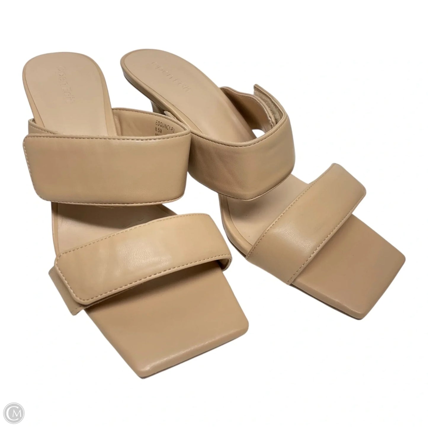 Sandals Heels Stiletto By Open Edit In Tan, Size: 8.5