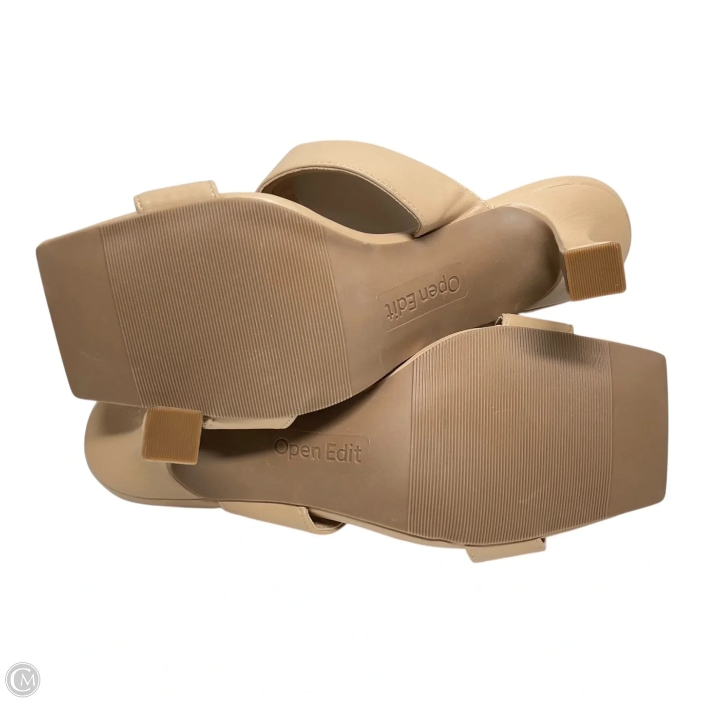 Sandals Heels Stiletto By Open Edit In Tan, Size: 8.5