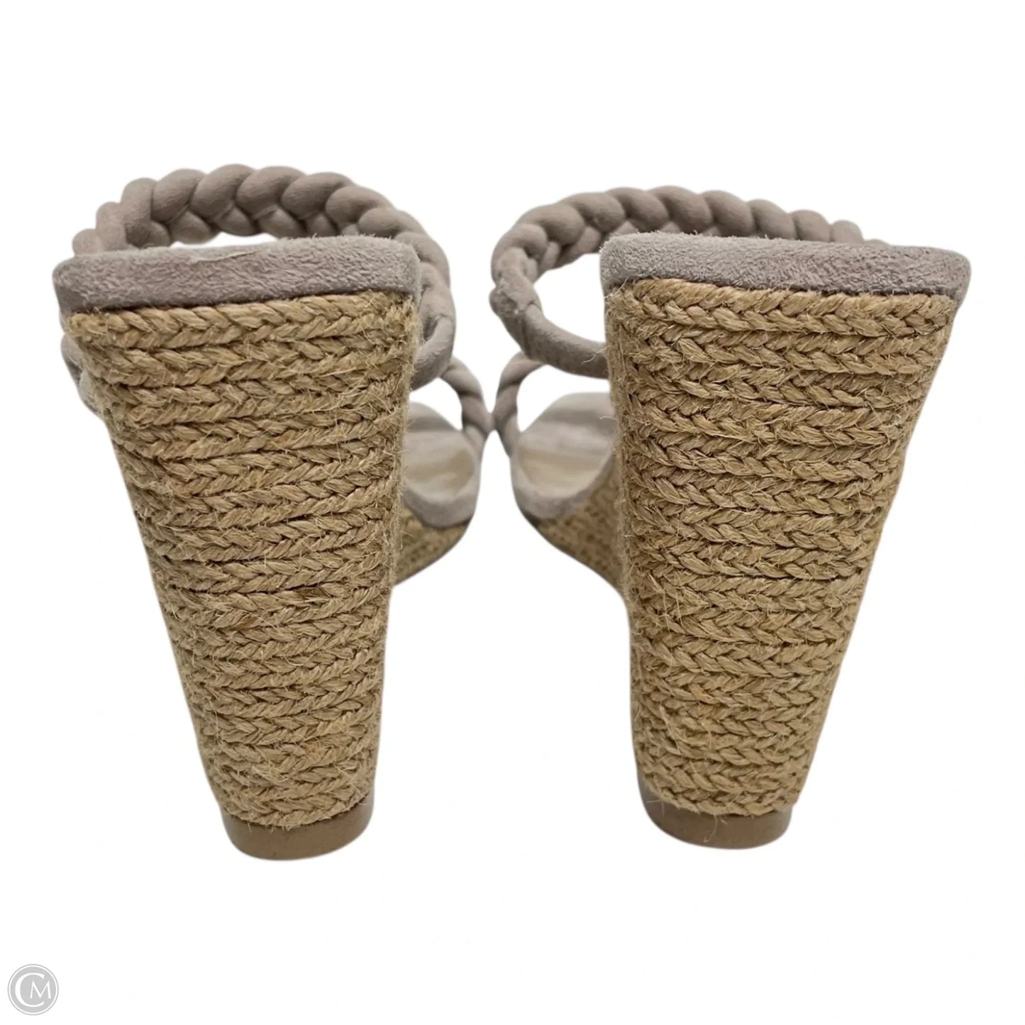 Sandals Heels Wedge By RAYE In Taupe, Size: 8.5