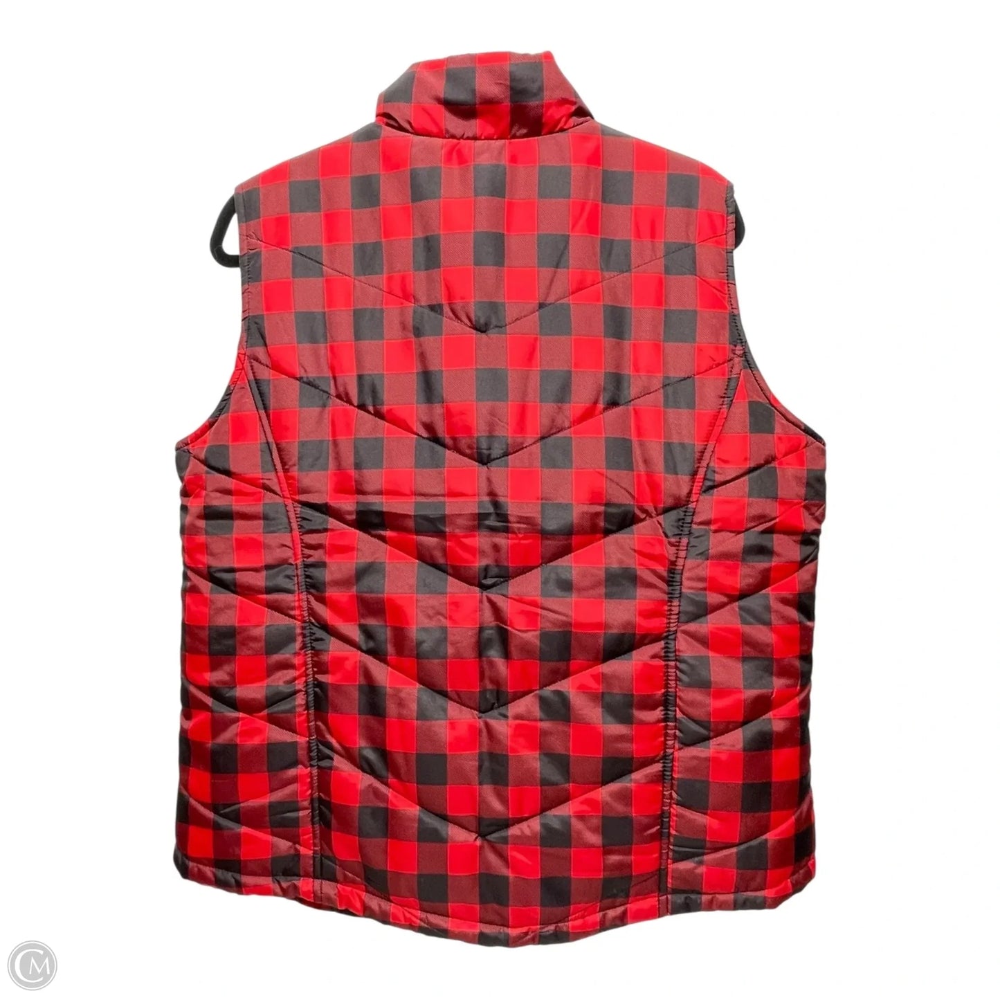 Vest Puffer & Quilted By Jason Maxwell In Black & Red, Size: Xl