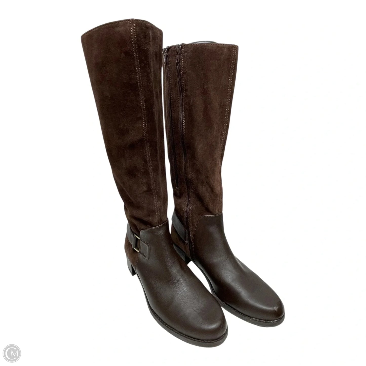Boots Knee Flats By Aerosoles In Brown, Size: 7