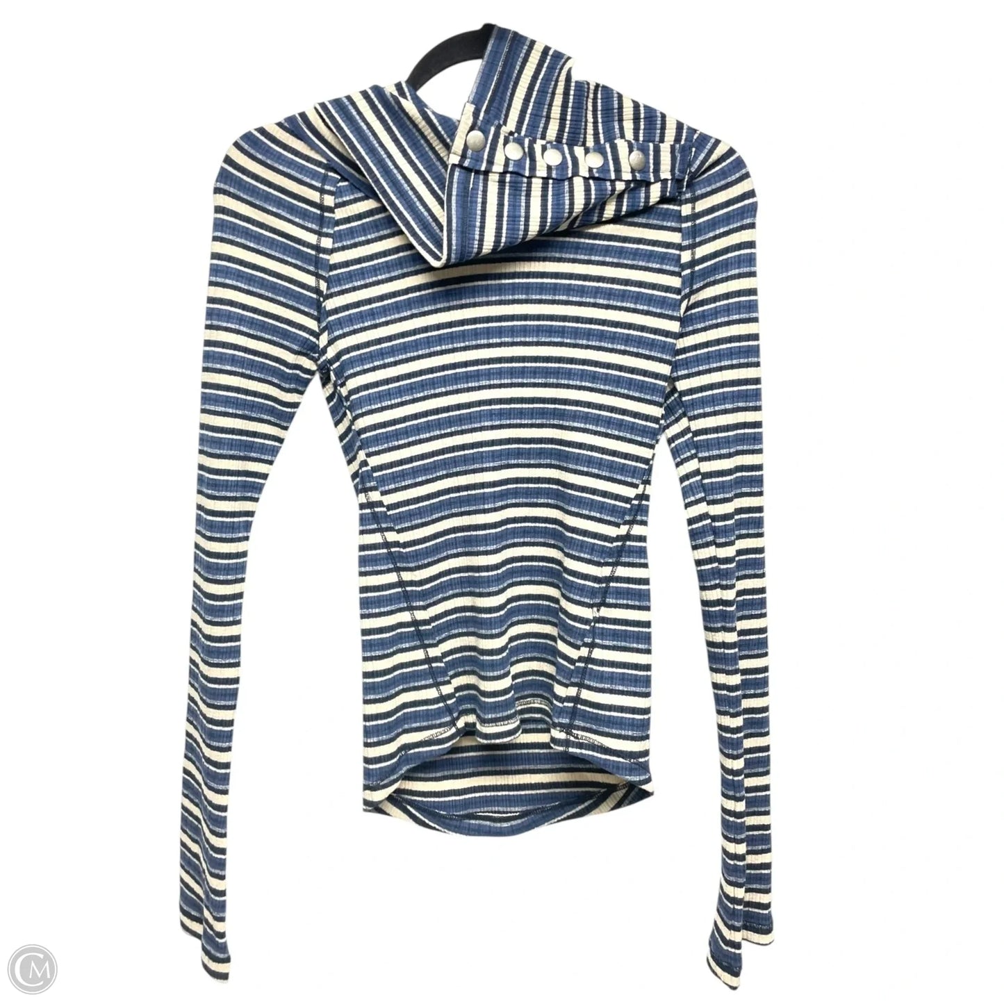Top Long Sleeve By Free People In Striped Pattern, Size: M