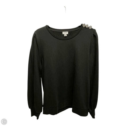 Sweatshirt Crewneck By J. Crew In Black, Size: M