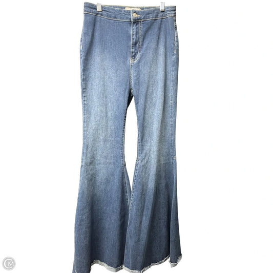 Jeans Flared By Free People In Blue Denim, Size: 6