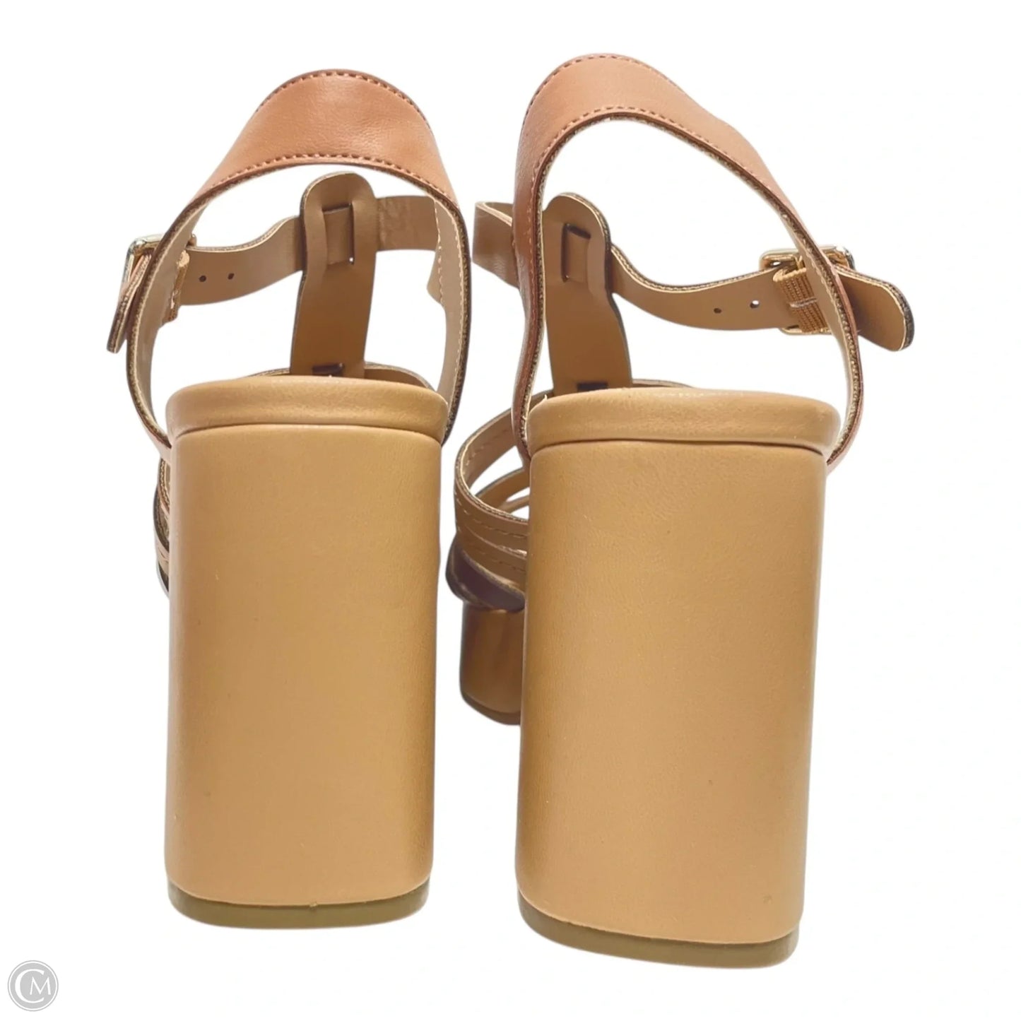Shoes Heels Block By Clothes Mentor In Tan, Size: 7