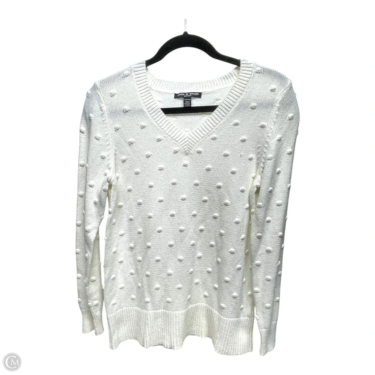 Sweater By Cable And Gauge In White, Size: S