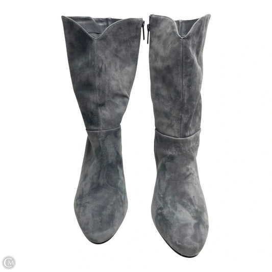 Boots Mid-calf Heels By White House Black Market In Grey, Size: 10