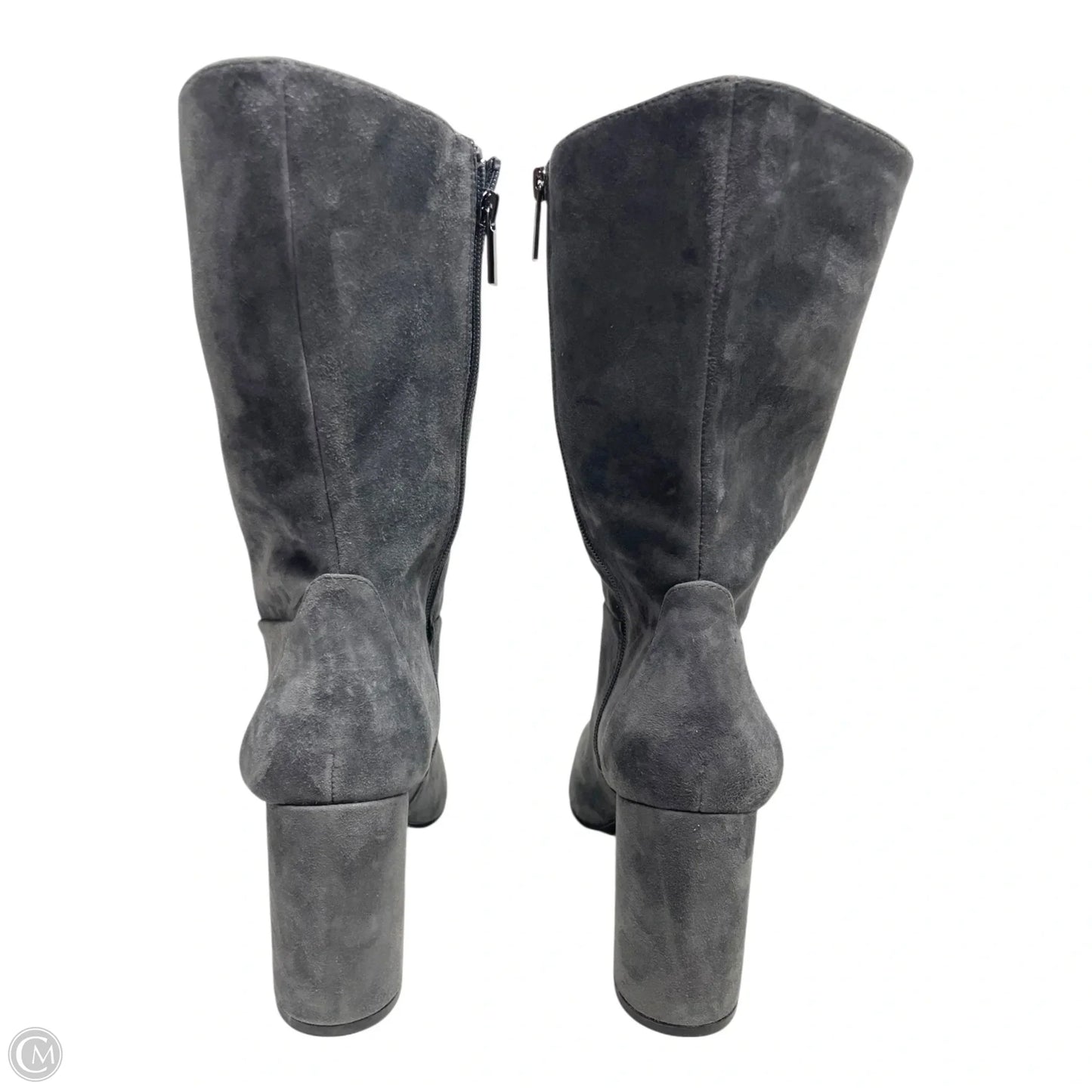 Boots Mid-calf Heels By White House Black Market In Grey, Size: 10
