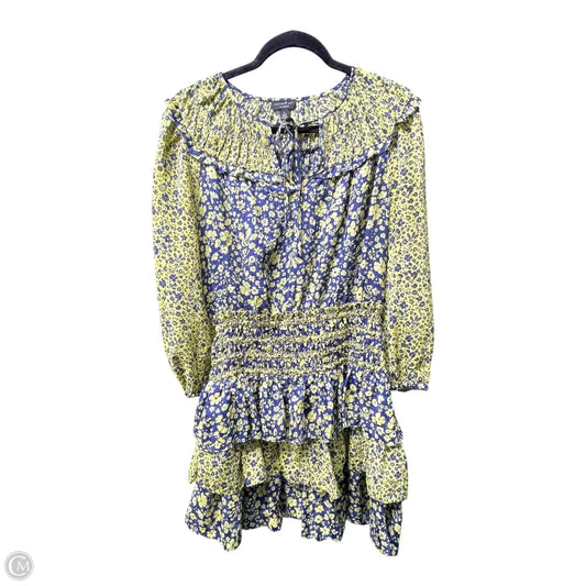 Dress Casual Short By Current Air In Blue & Yellow, Size: S