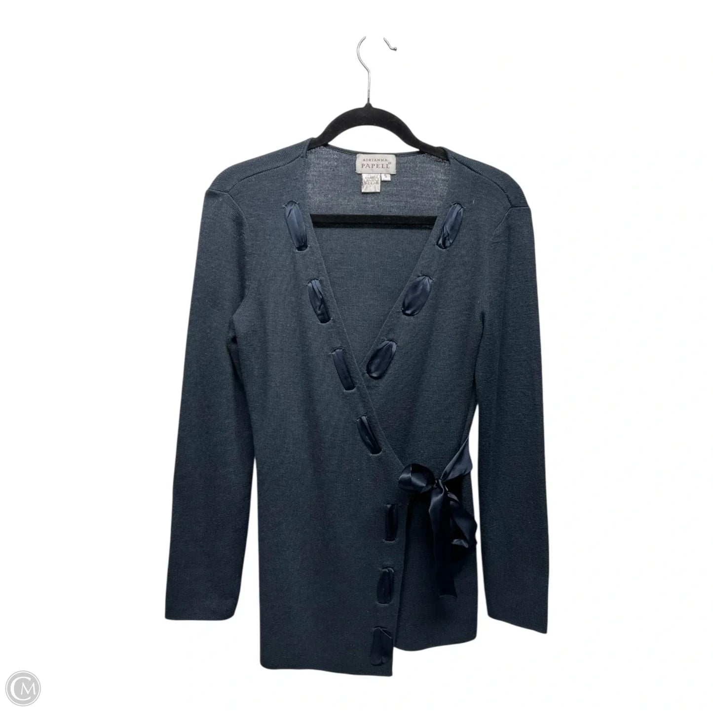 Sweater Cardigan By Adrianna Papell In Teal, Size: S