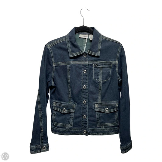 Jacket Denim By Chicos In Blue Denim, Size: M