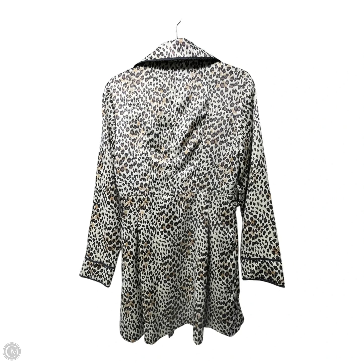 Coat Trench Coat By Forever 21 In Animal Print, Size: M