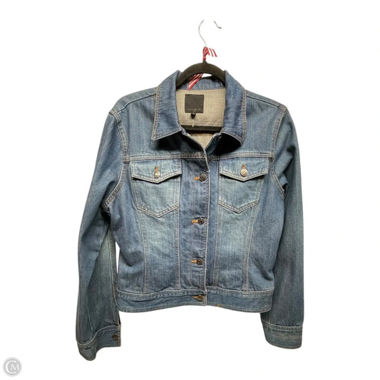 Jacket Denim By Limited In Blue Denim, Size: L