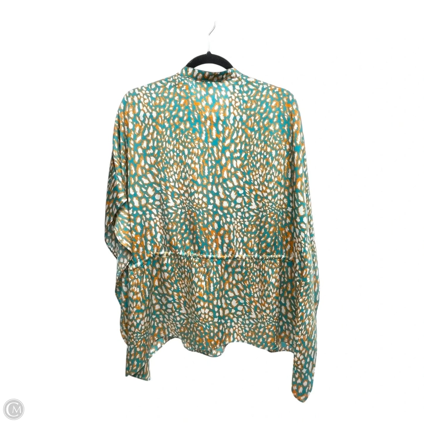 Top Short Sleeve By Michael By Michael Kors In Green & Orange, Size: L