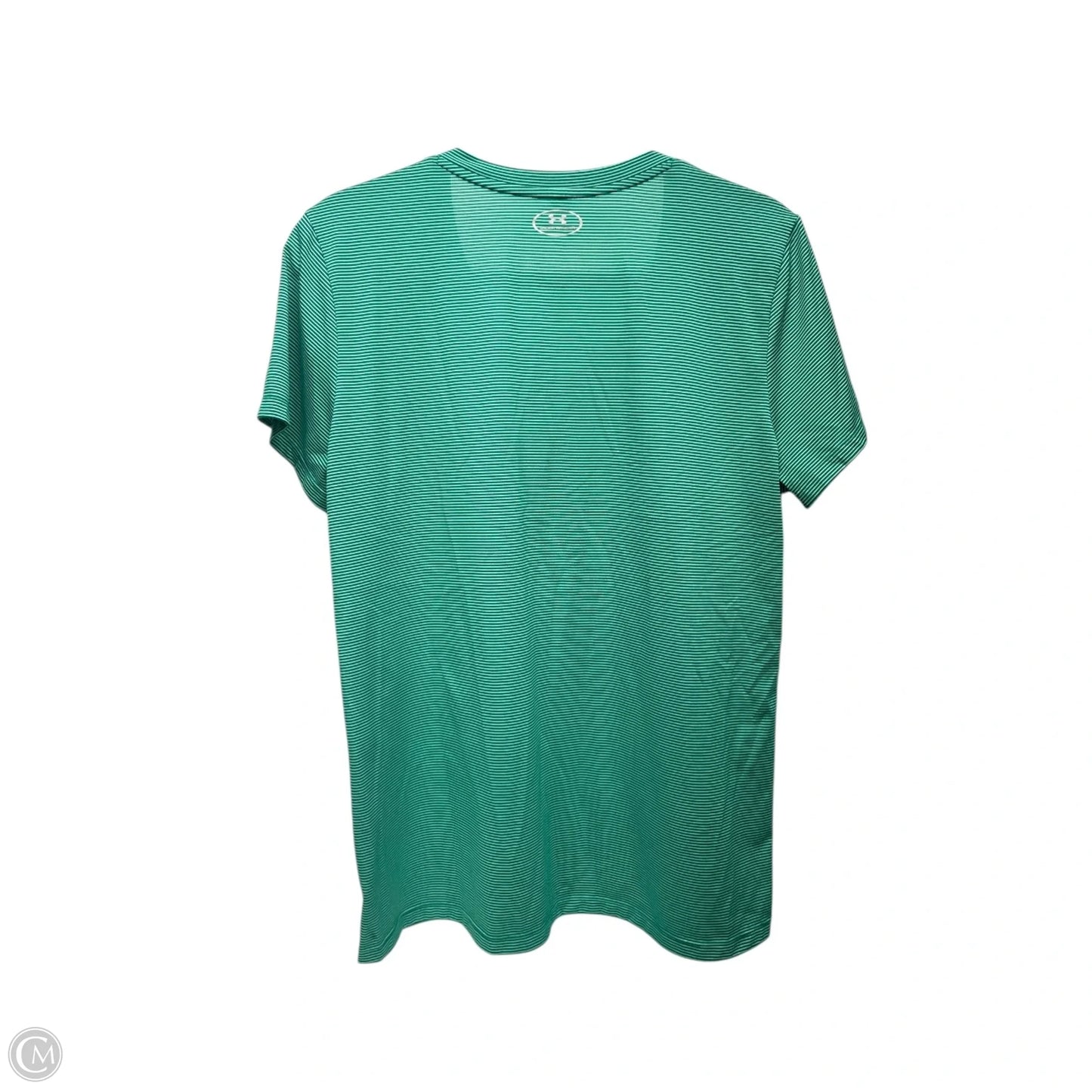 Athletic Top Short Sleeve By Under Armour In Green & White, Size: Xl