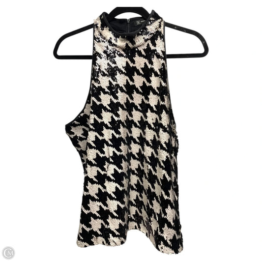 Top Sleeveless By Inc In Black & White, Size: L