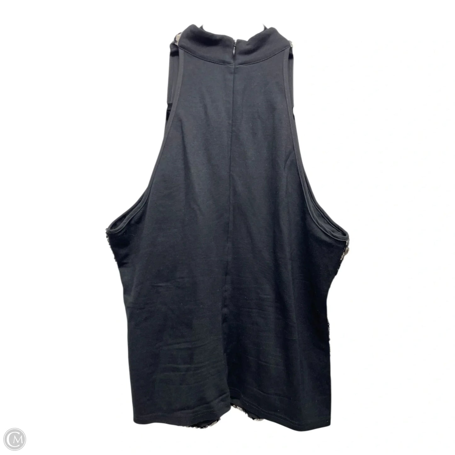 Top Sleeveless By Inc In Black & White, Size: L