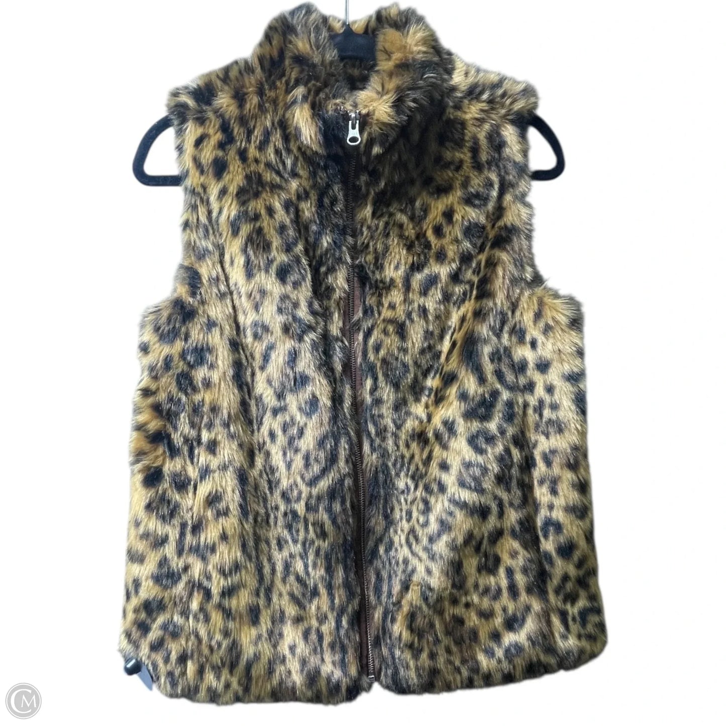 Vest Faux Fur & Sherpa By J. Crew In Animal Print, Size: Xs