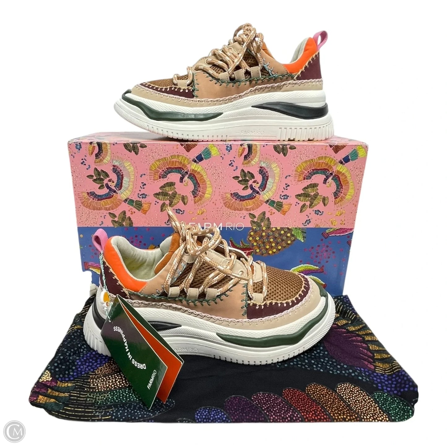 Shoes Sneakers Platform By Farm Rio In Multi-colored, Size: 7