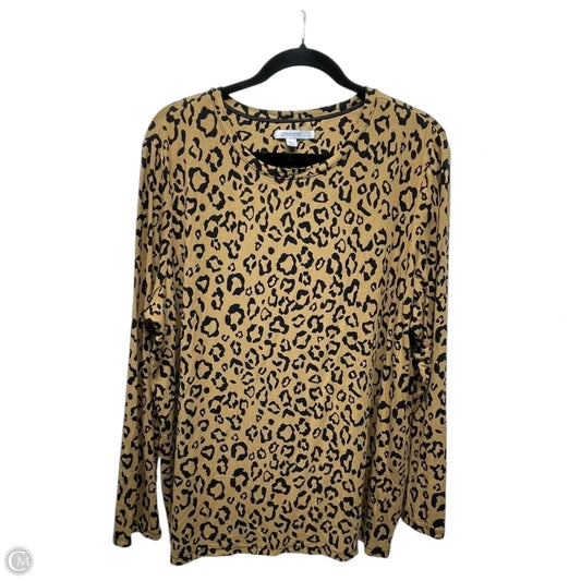 Top Long Sleeve By Chicos In Animal Print, Size: Xxl