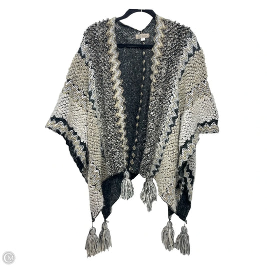 Poncho By KALEIDOSCOPE In Black & Tan, Size: Osfm