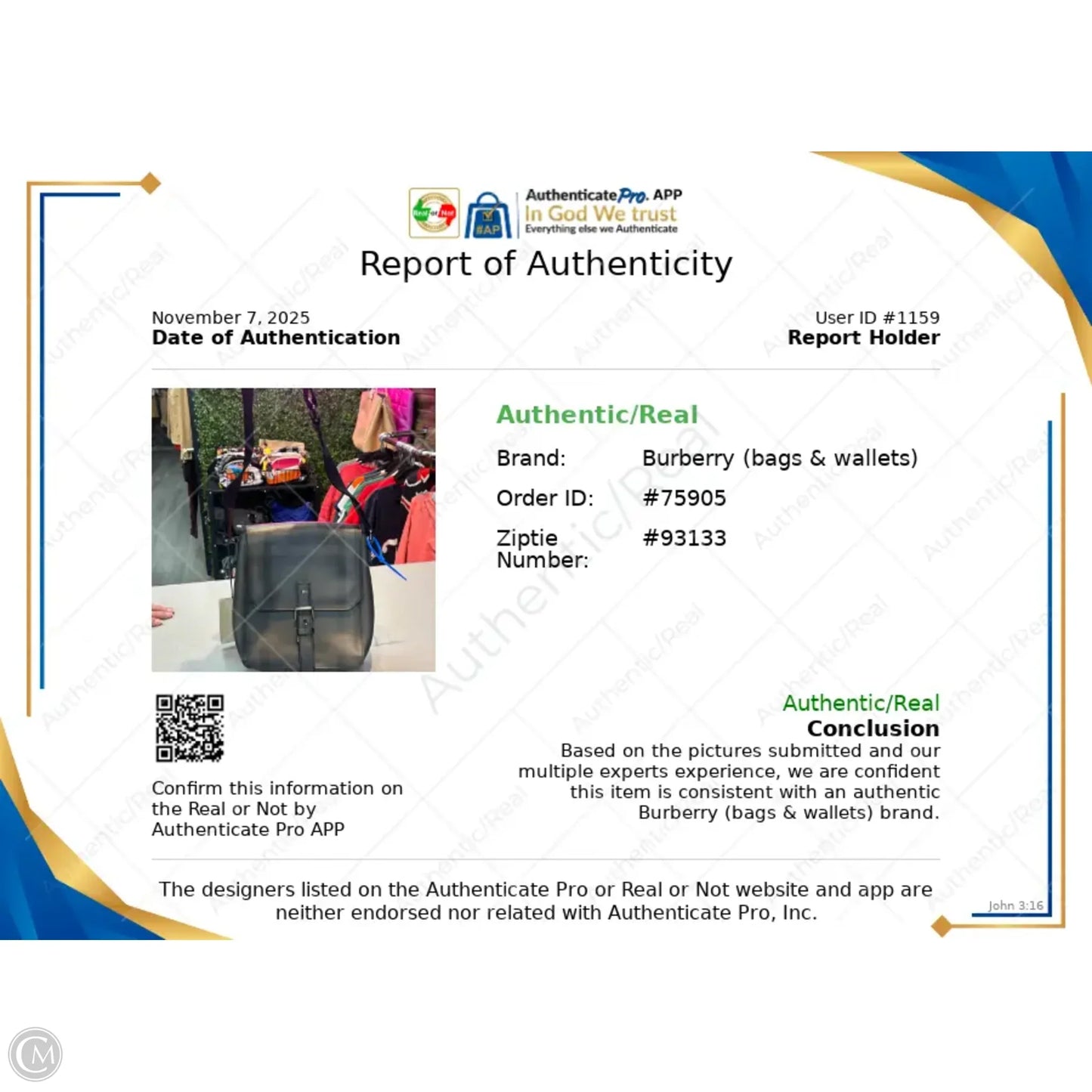 Crossbody Luxury Designer By Burberry, Size: Medium