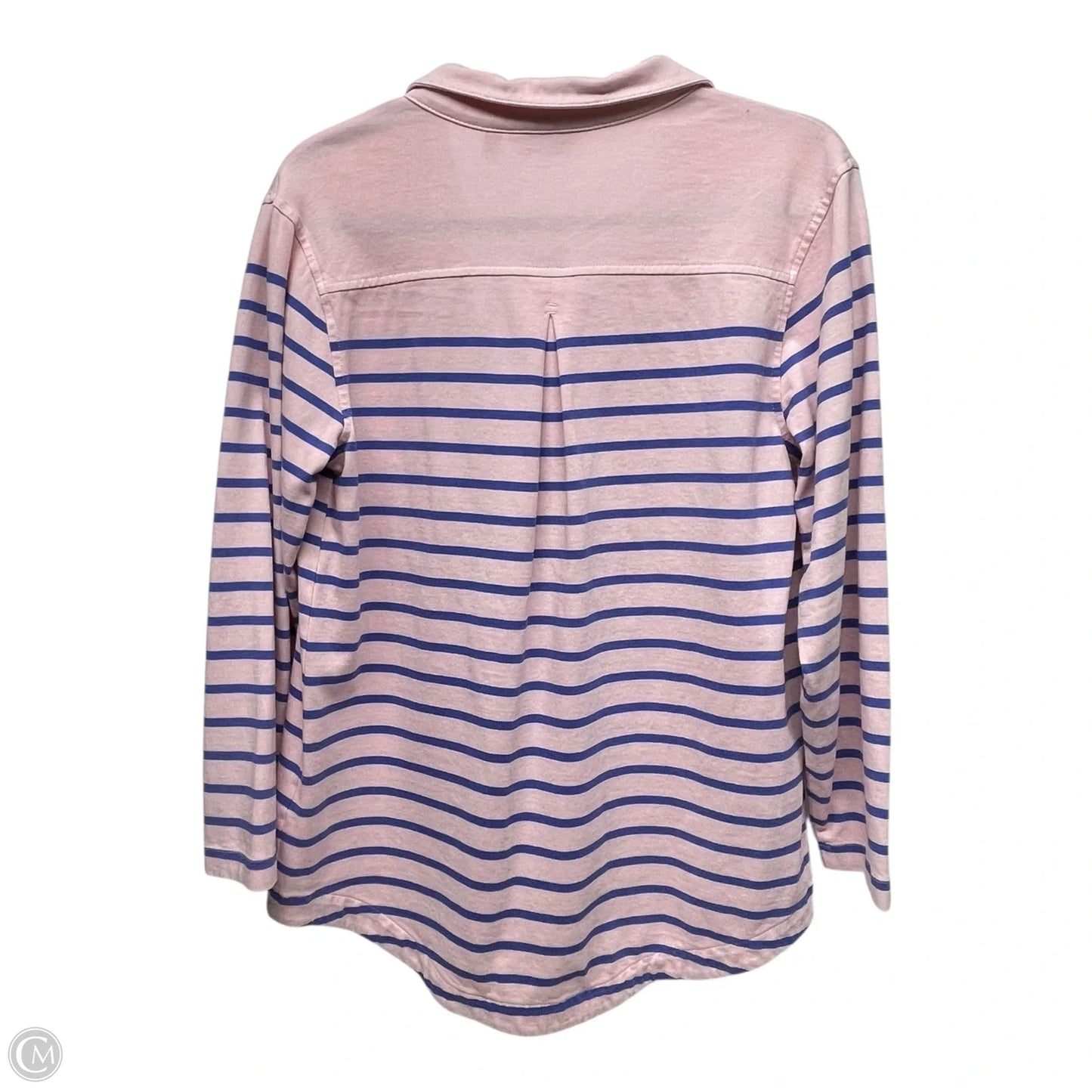 Top Long Sleeve By Vineyard Vines In Blue & Pink, Size: M