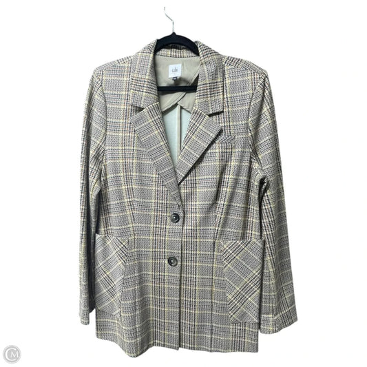 Blazer By Cabi In Plaid Pattern, Size: 14