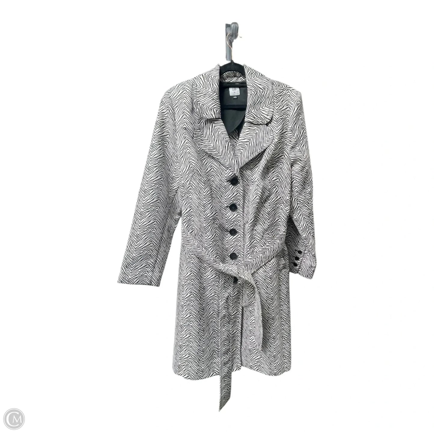 Coat Trench Coat By Cabi In Zebra Print, Size: Xl