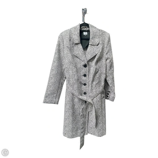 Coat Trench Coat By Cabi In Zebra Print, Size: Xl