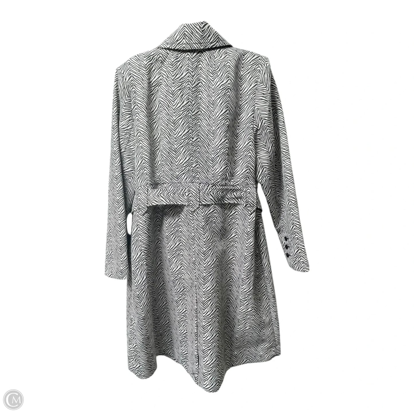 Coat Trench Coat By Cabi In Zebra Print, Size: Xl