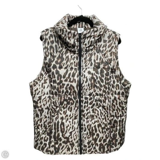 Vest Puffer & Quilted By Cabi In Animal Print, Size: Xl