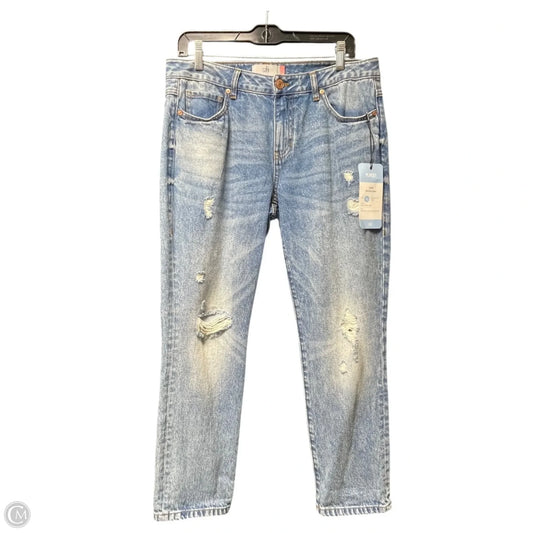 Jeans Straight By Cabi In Blue Denim, Size: 6
