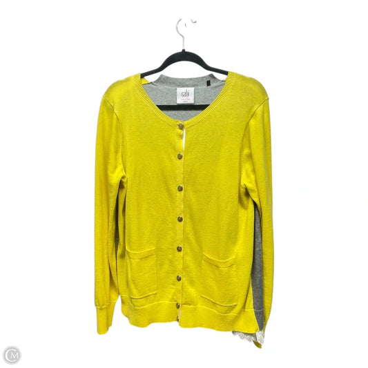Sweater Cardigan By Cabi In Yellow, Size: Xl