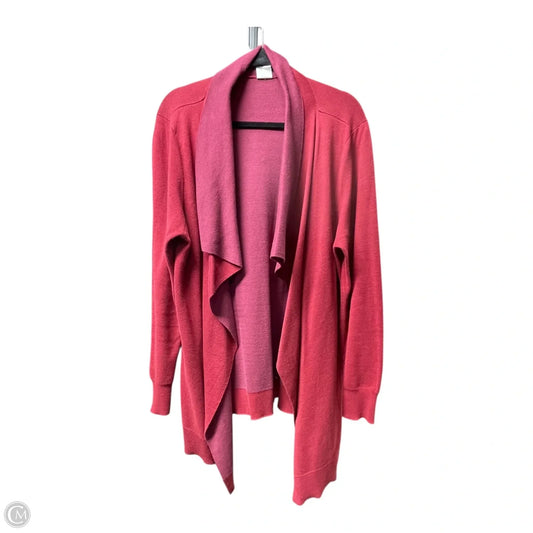 Sweater Cardigan By Cabi In Maroon, Size: Xl