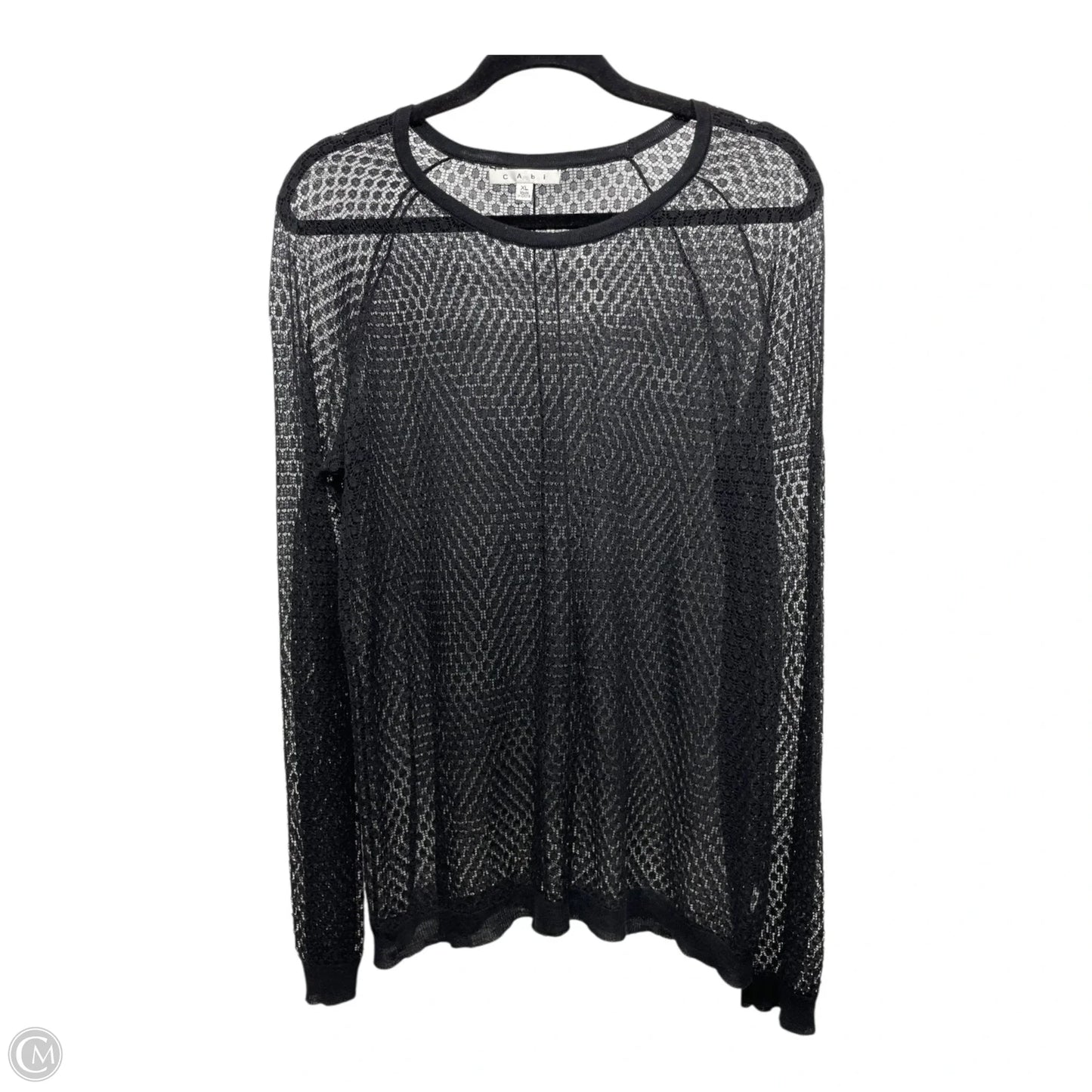 Top Long Sleeve By Cabi In Black, Size: Xl