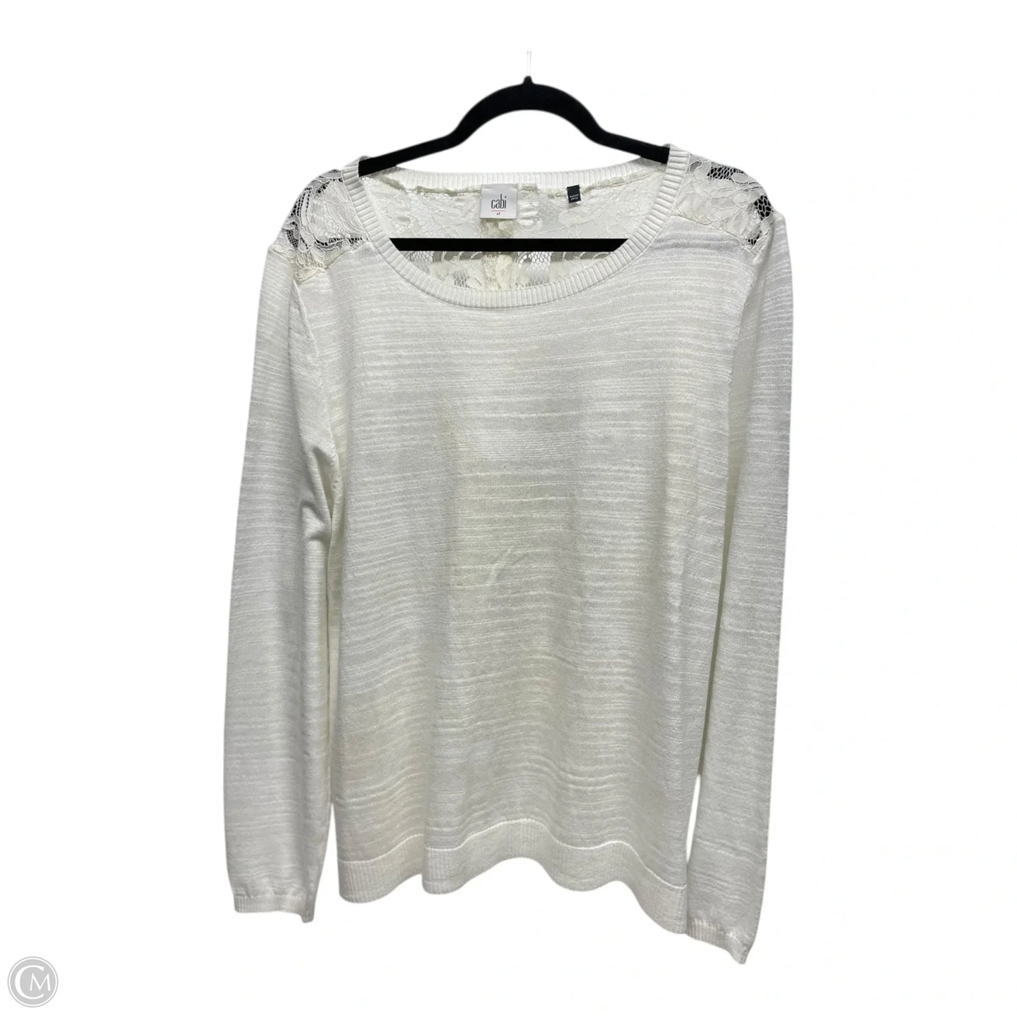 Top Long Sleeve By Cabi In White, Size: Xl