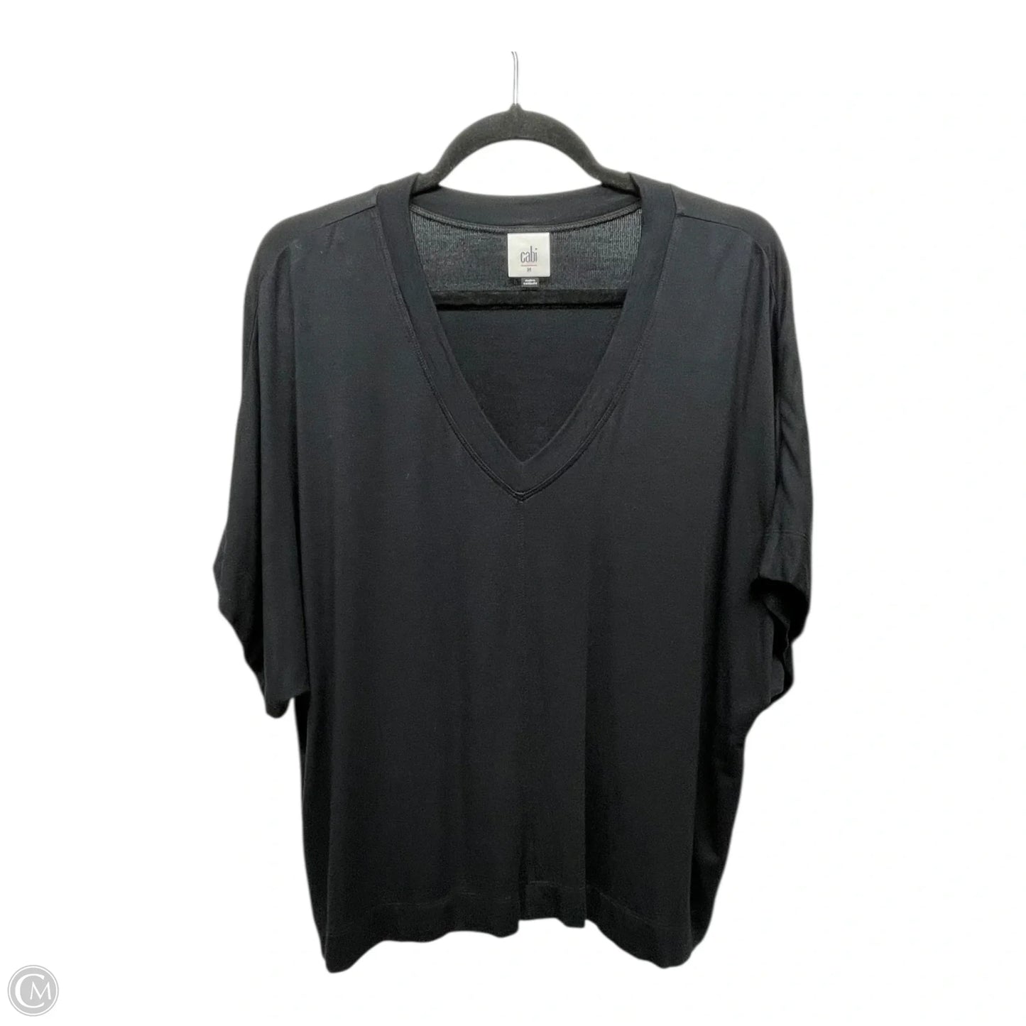 Top Short Sleeve By Cabi In Black, Size: M