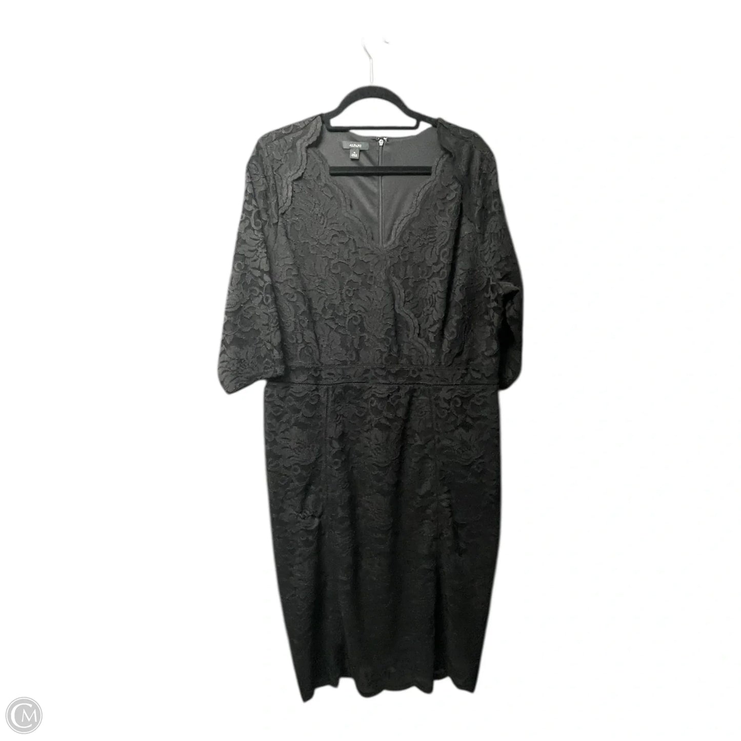 Dress Party Midi By Alfani In Black, Size: Xl