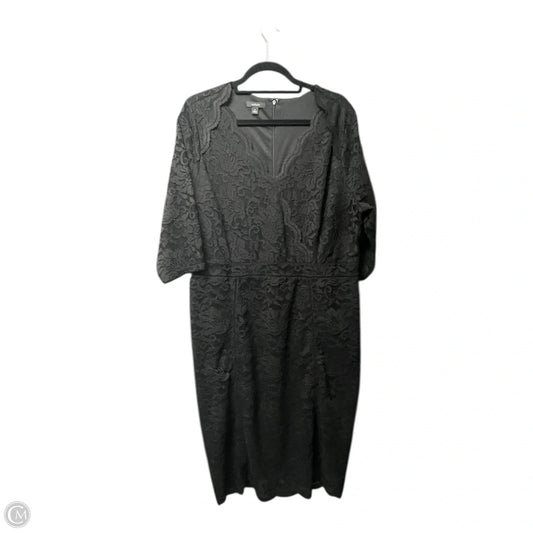 Dress Party Midi By Alfani In Black, Size: Xl