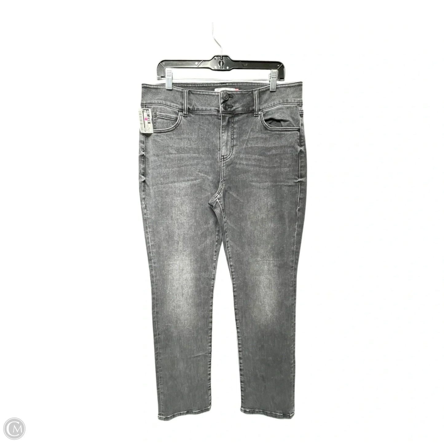 Jeans Straight By Cabi In Grey Denim, Size: 14
