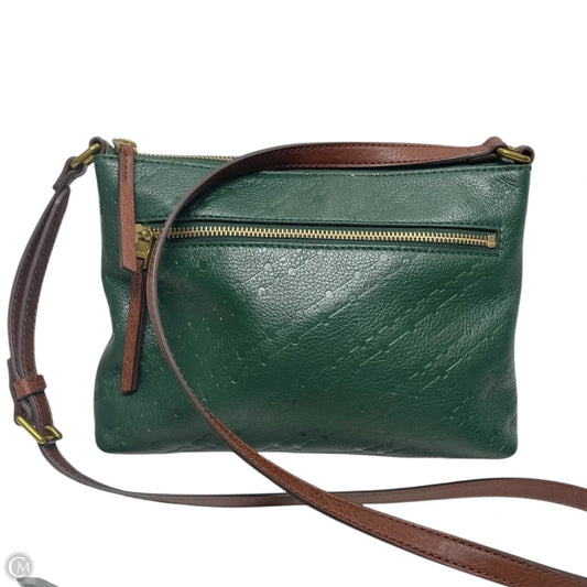Crossbody Leather By Fossil, Size: Small